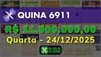 Sorteio da Quina 6911
