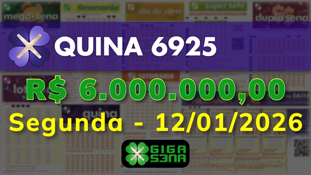 Sorteio da Quina 6925