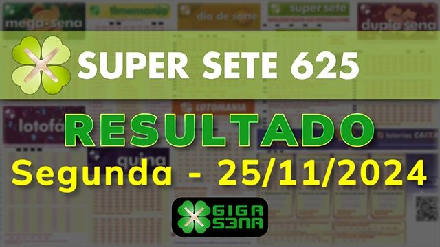 Resultado da Super Sete 625
