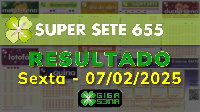 Resultado da Super Sete 655