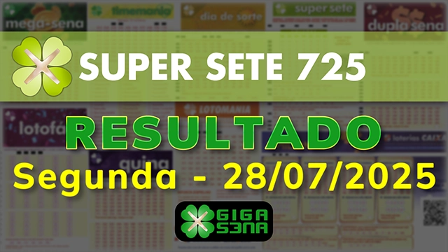 Resultado da Super Sete 725