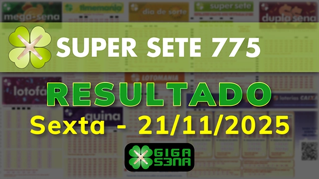 Resultado da Super Sete 775