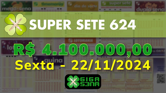 Sorteio da Super Sete 624