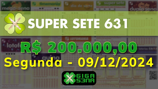 Sorteio da Super Sete 631