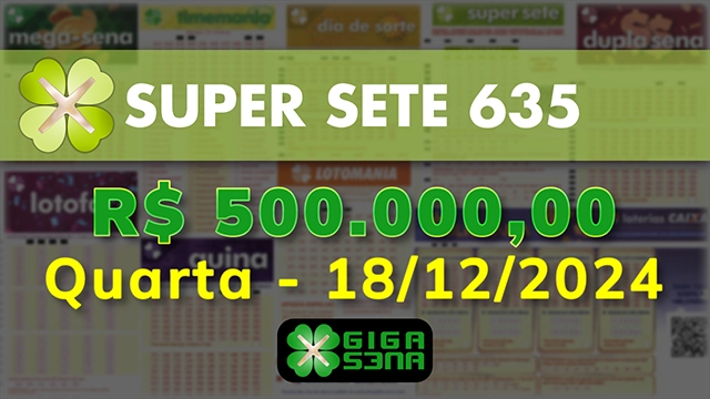Sorteio da Super Sete 635