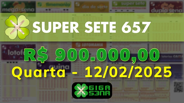 Sorteio da Super Sete 657
