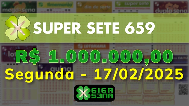 Sorteio da Super Sete 659