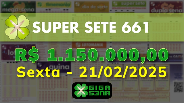 Sorteio da Super Sete 661