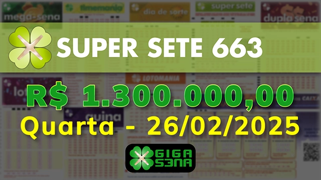 Sorteio da Super Sete 663