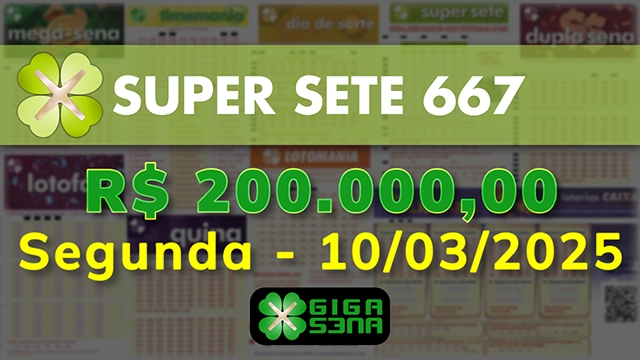 Sorteio da Super Sete 667