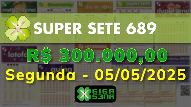 Sorteio da Super Sete 689