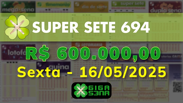 Sorteio da Super Sete 694