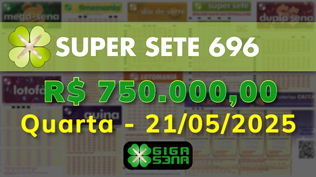Sorteio da Super Sete 696