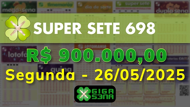 Sorteio da Super Sete 698