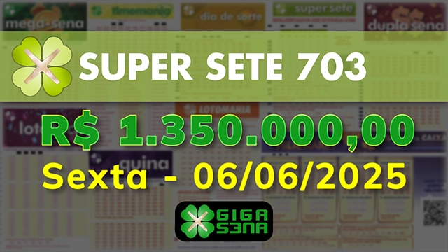 Sorteio da Super Sete 703