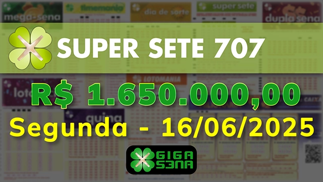 Sorteio da Super Sete 707