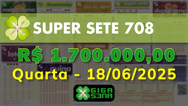 Sorteio da Super Sete 708