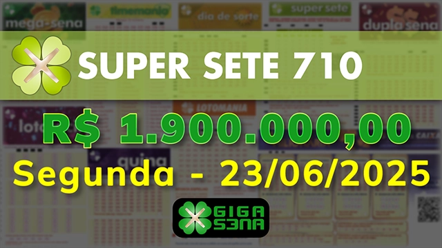 Sorteio da Super Sete 710