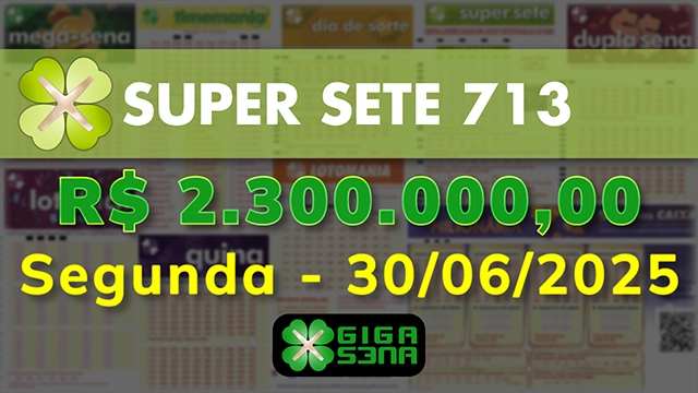 Sorteio da Super Sete 713
