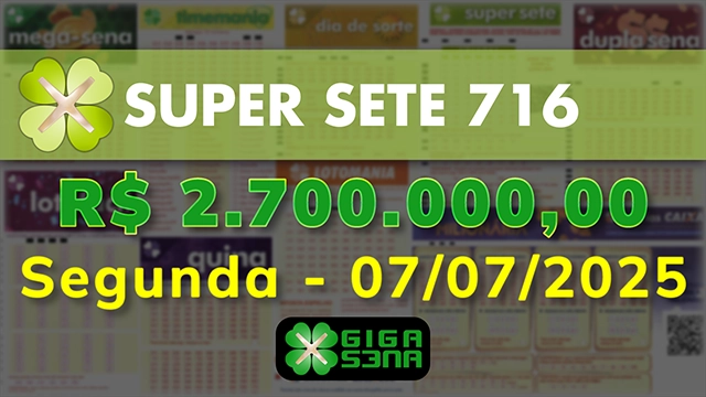 Sorteio da Super Sete 716