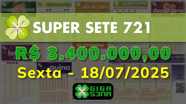 Sorteio da Super Sete 721