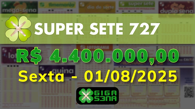 Sorteio da Super Sete 727