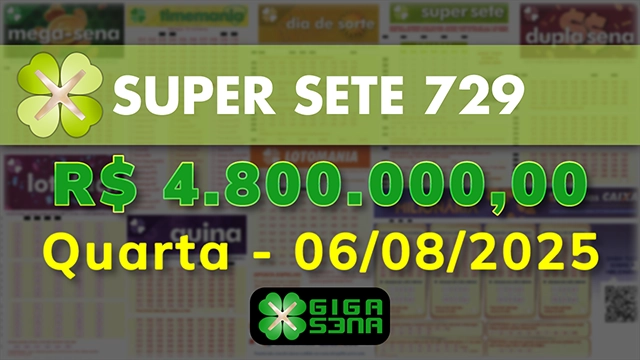 Sorteio da Super Sete 729
