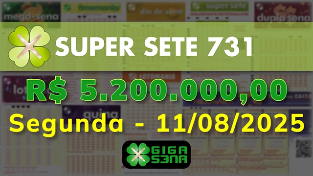 Sorteio da Super Sete 731