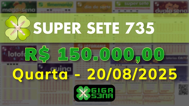 Sorteio da Super Sete 735