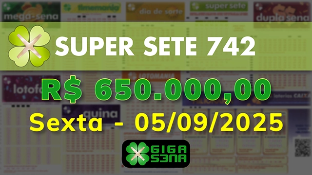 Sorteio da Super Sete 742