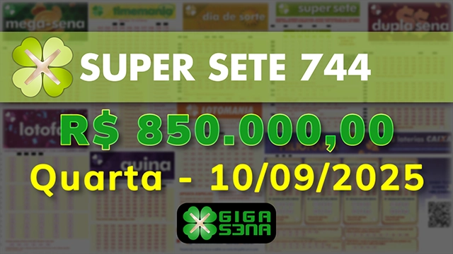 Sorteio da Super Sete 744