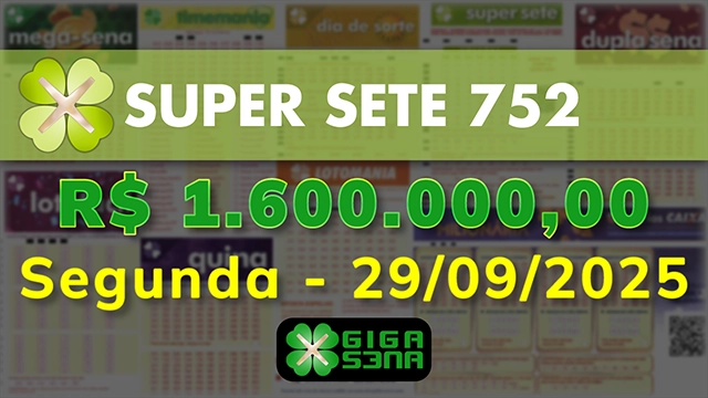 Sorteio da Super Sete 752