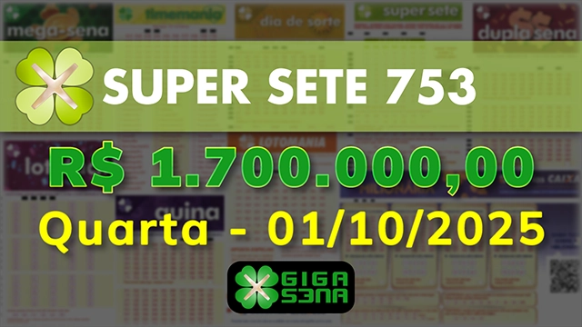 Sorteio da Super Sete 753