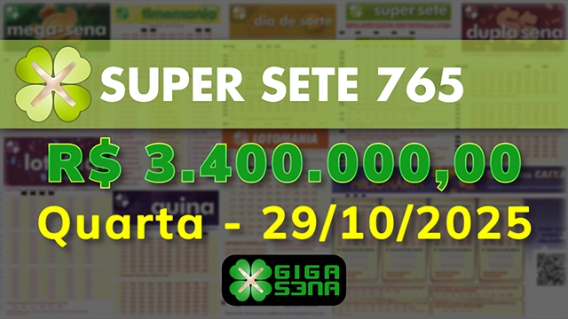 Sorteio da Super Sete 765