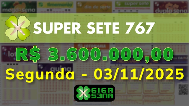 Sorteio da Super Sete 767