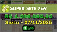 Sorteio da Super Sete 769