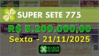 Sorteio da Super Sete 775