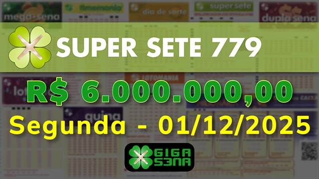 Sorteio da Super Sete 779