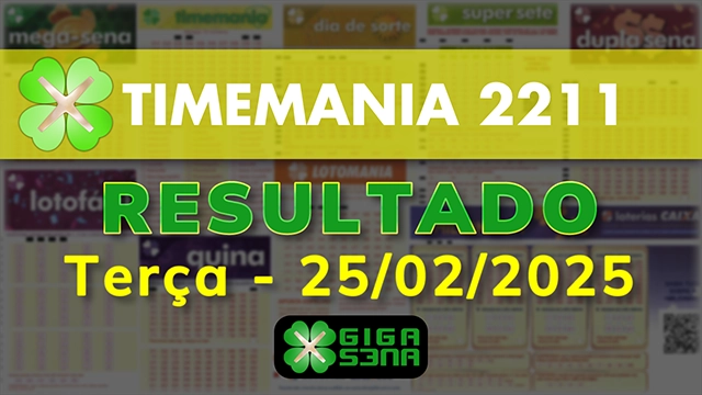 Resultado da Timemania 2211