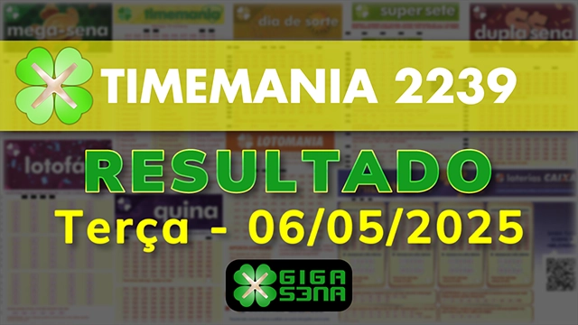 Resultado da Timemania 2239