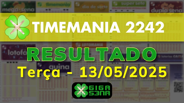Resultado da Timemania 2242