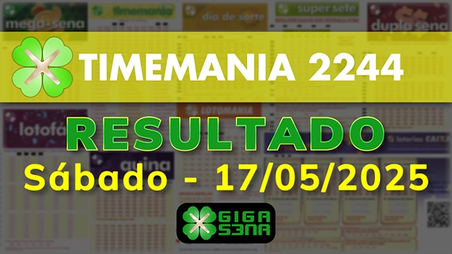 Resultado da Timemania 2244