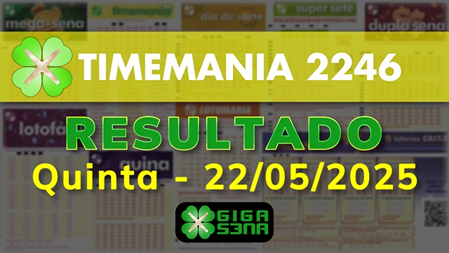 Resultado da Timemania 2246
