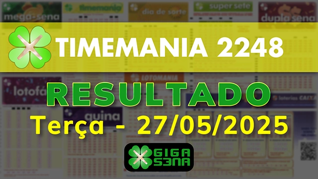 Resultado da Timemania 2248