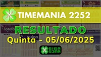 Resultado da Timemania 2252