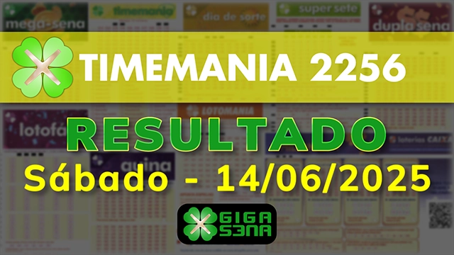 Resultado da Timemania 2256