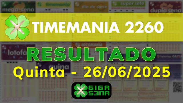 Resultado da Timemania 2260