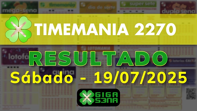 Resultado da Timemania 2270