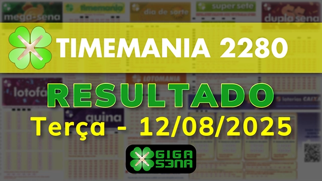 Resultado da Timemania 2280