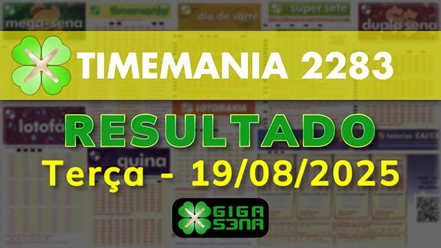 Resultado da Timemania 2283
